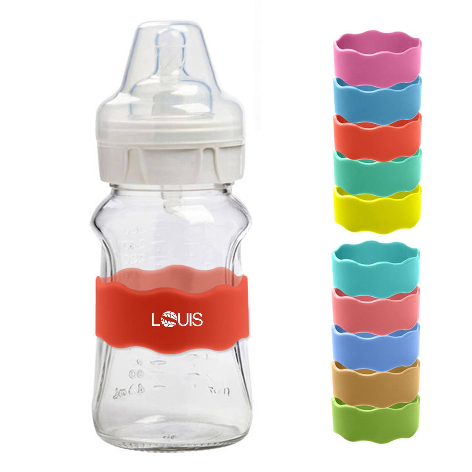 Silicone Grip Baby Bottle Sleeves 2