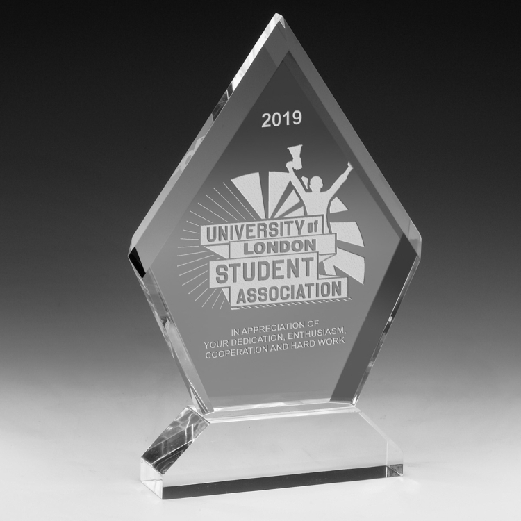 Multi-Faceted Acrylic Award - 6" x 7 1/2"- 4 Color Process 4