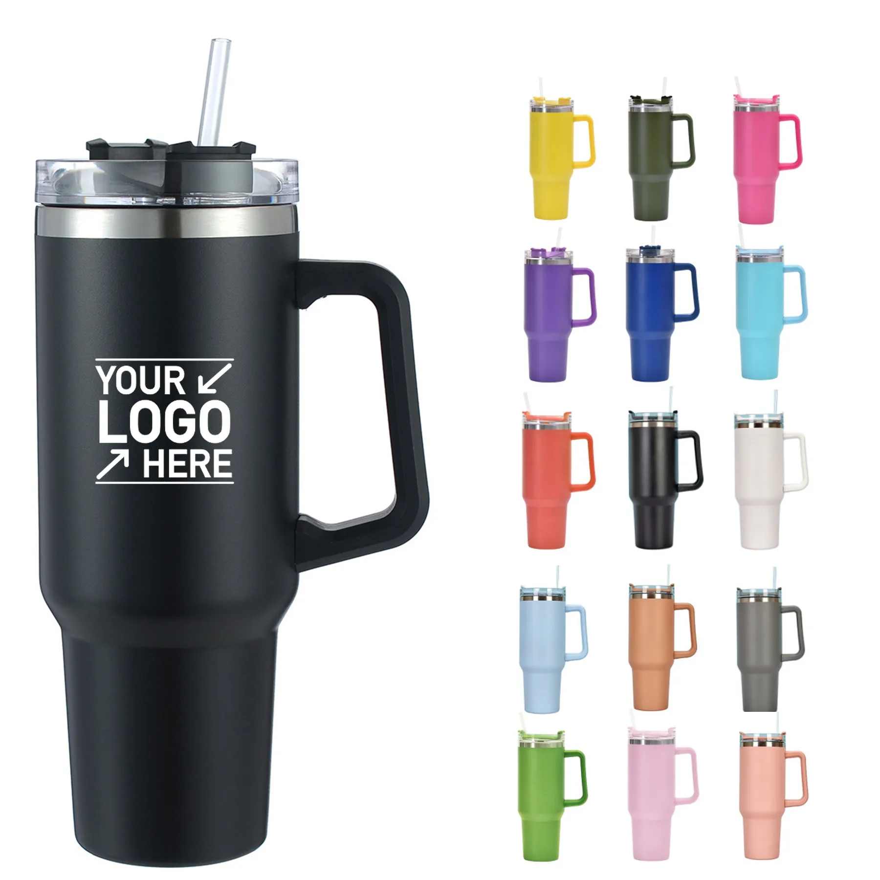 40oz Tumbler with Handle 10