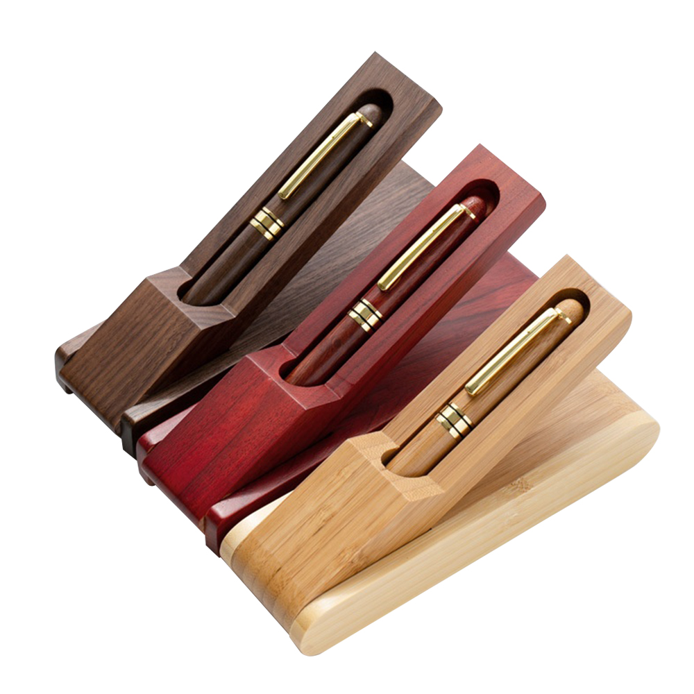 GreenGift - EcoLuxe Rosewood Roller Pen Set 9
