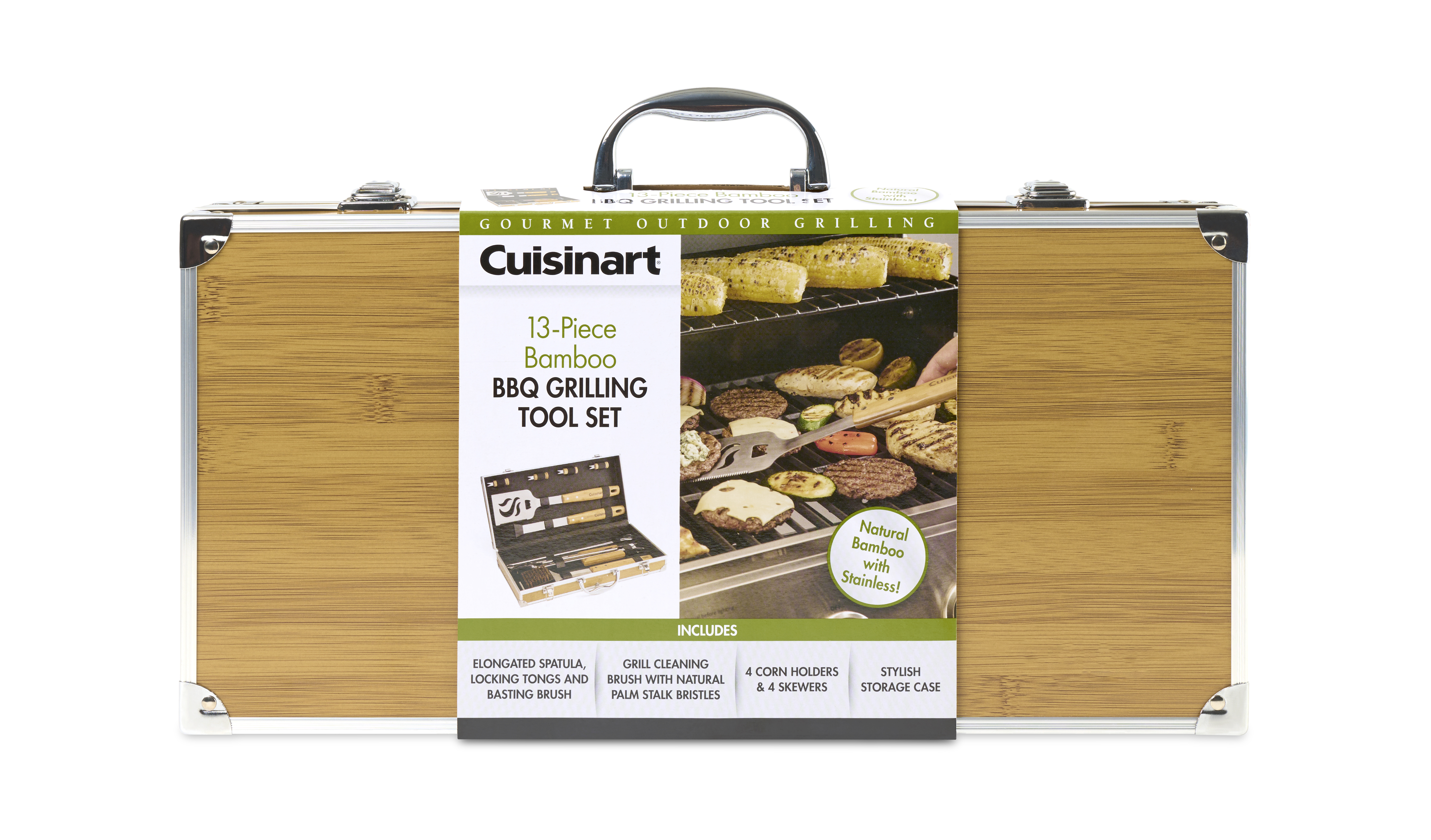 Cuisinart Outdoors® Bamboo 13 PC Grill Tool Set 12