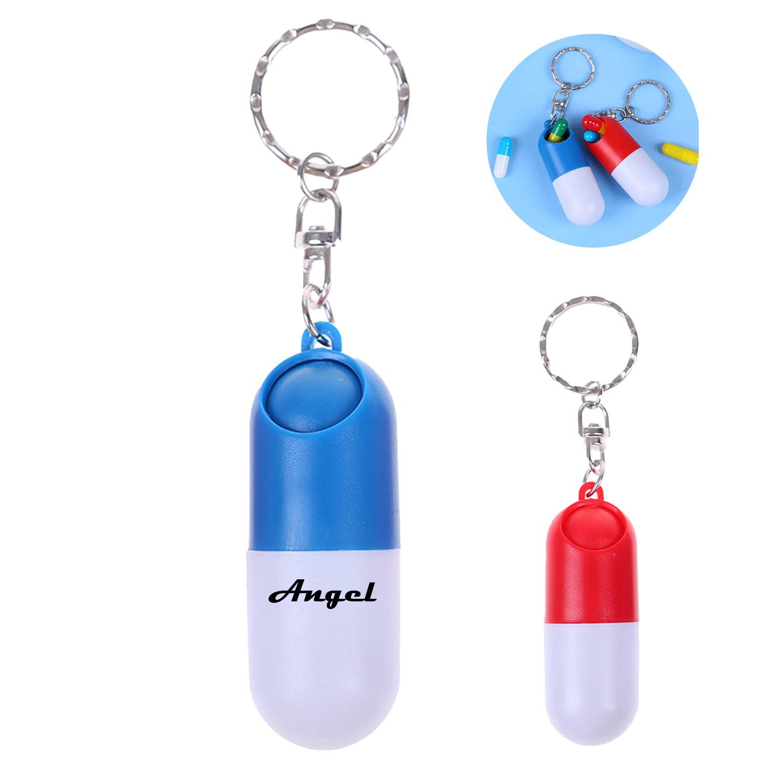 Portable Mini Pill Box Keychain 2