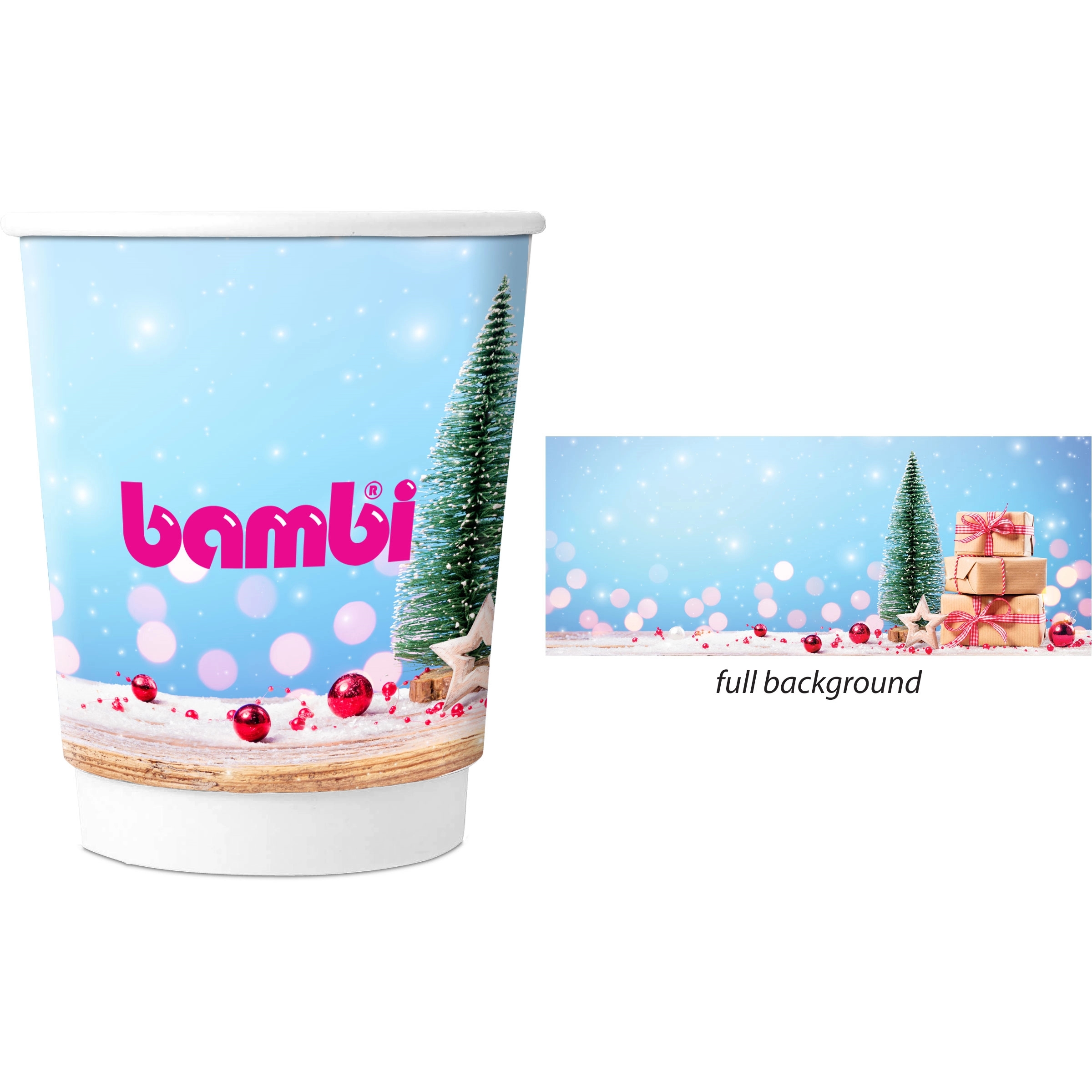 Holiday Themed 8 oz Double Wall Cup 2