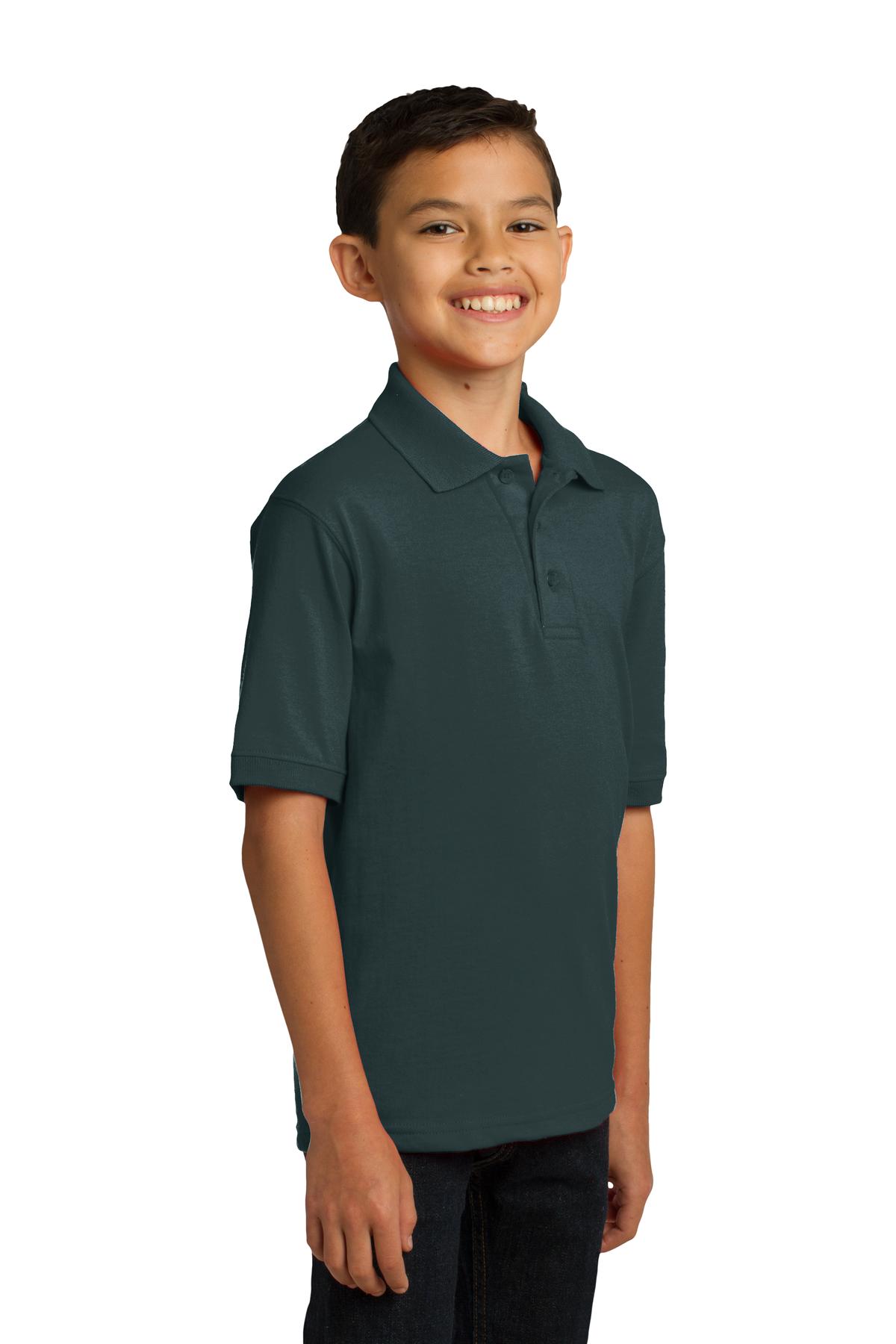 Port & Co Youth Core Blend Jersey Knit Polo. KP55Y 40