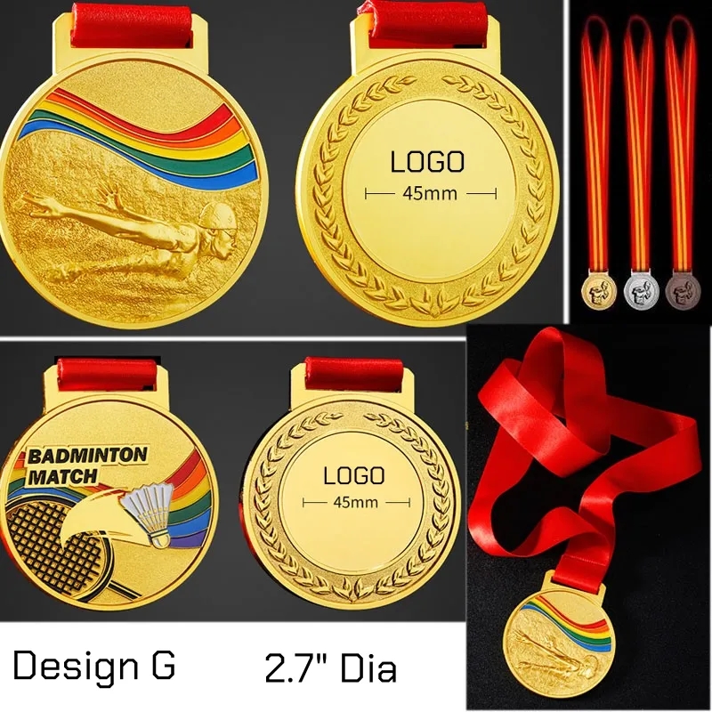 Lot Winner Metal Medals with Neck Ribbons Trophy Award 19