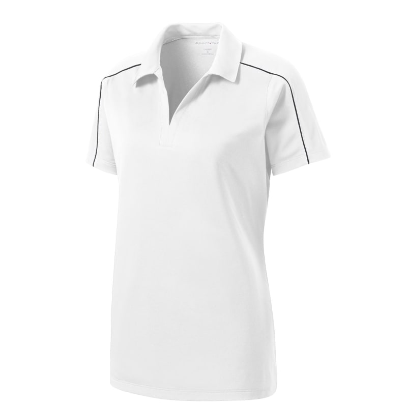 Sport-Tek Women's Micropique Sport-Wick Piped Polo. 27