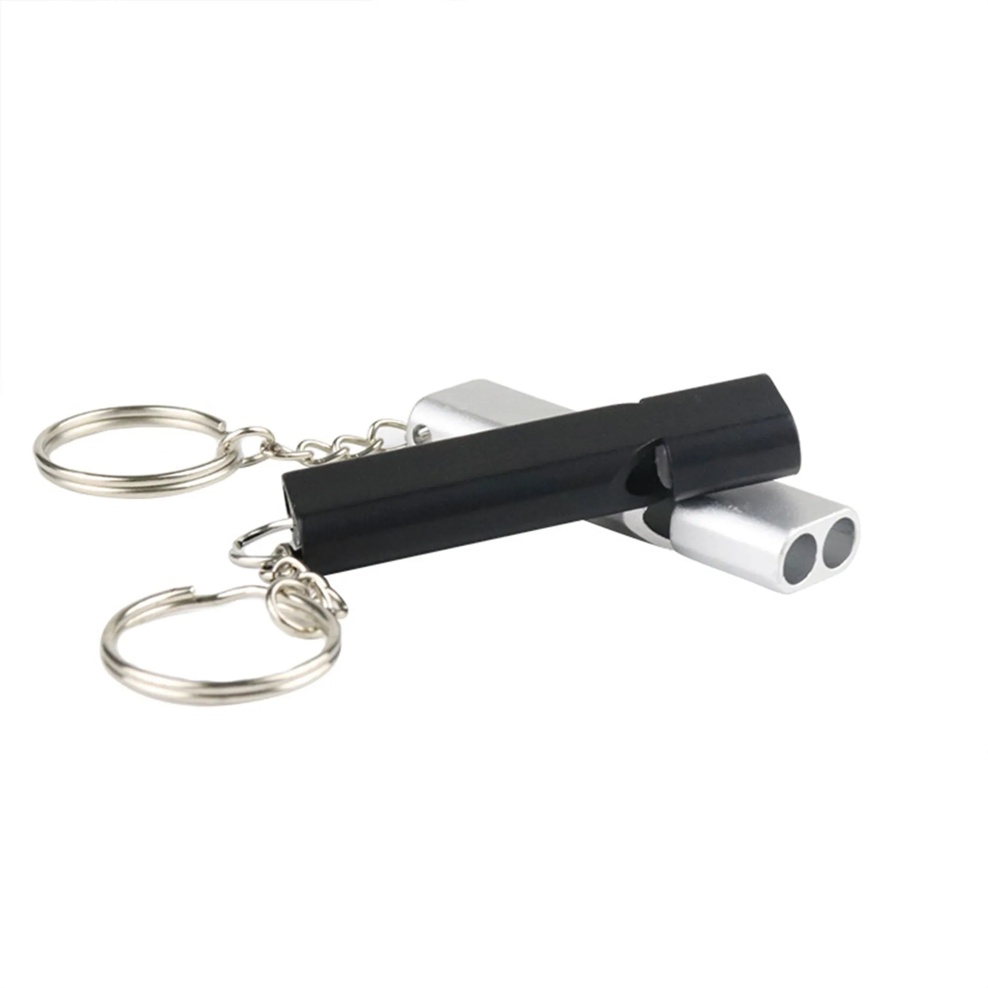 MOQ 10 Double Hole High Frequency Aluminum Alloy Whistle 16