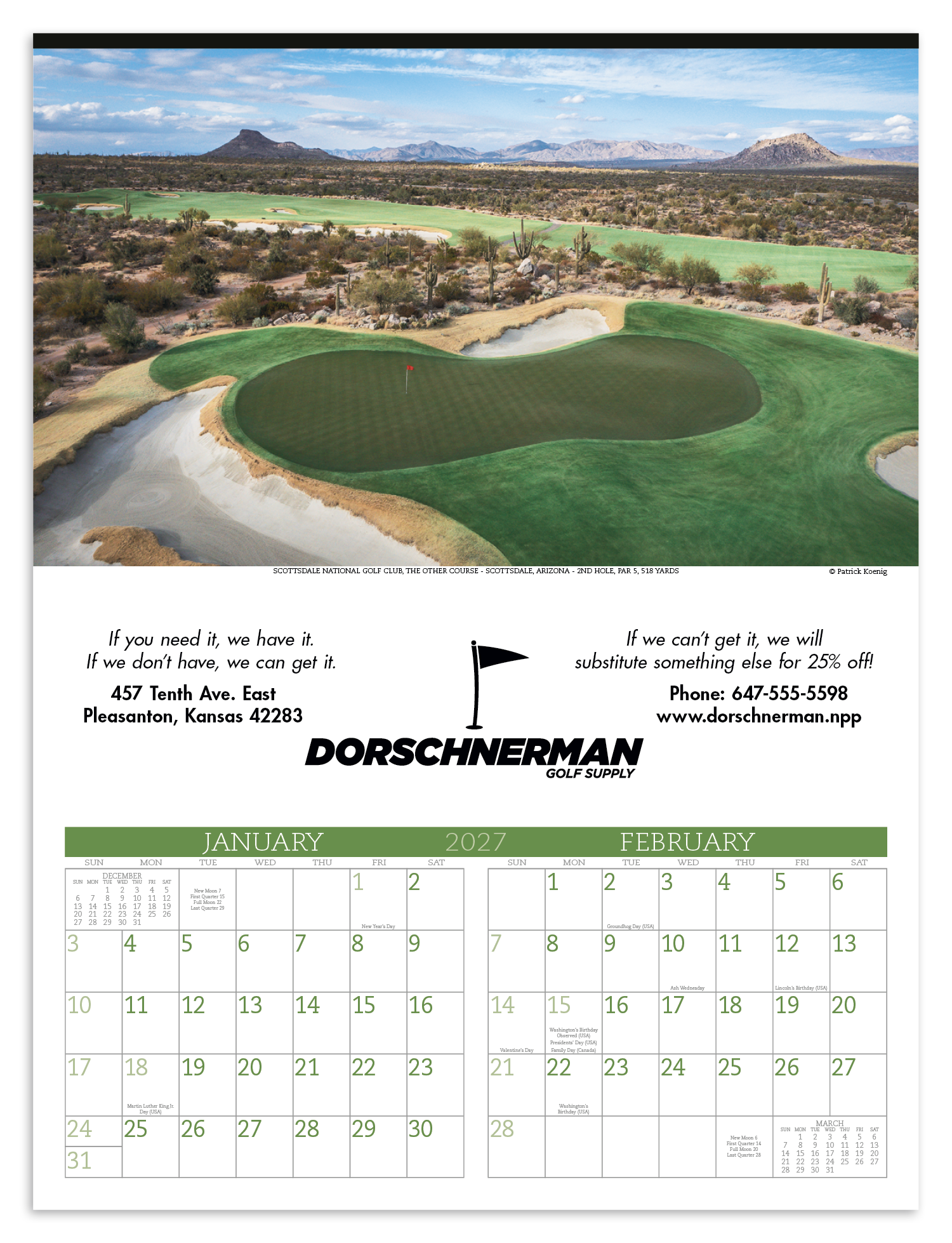 Triumph® Calendars Executive Golf Calendar 19