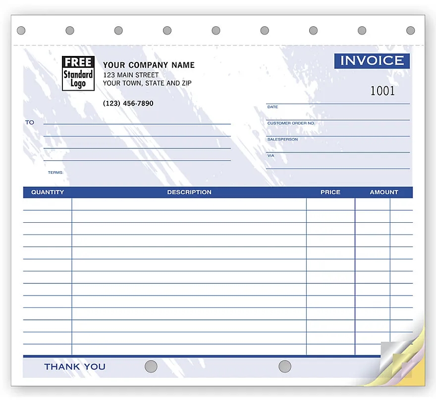 Invoices, Small, Lined, Carbonless 1