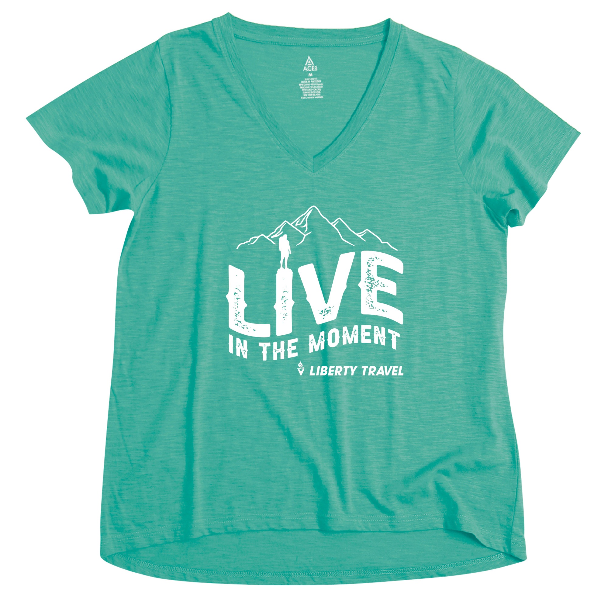 ACE Ladies' Slub A-Line V Neck T-Shirt 7
