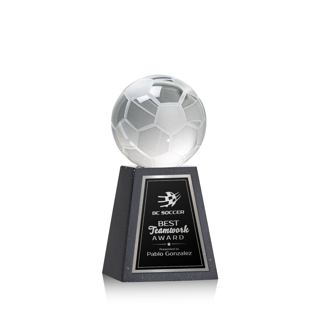 Soccer Ball Award on Tall Marble Base 5