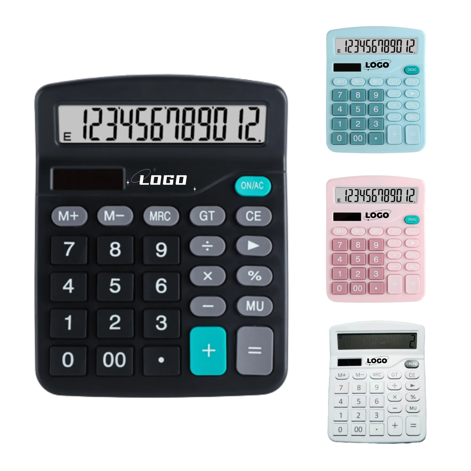 Solar Calculator Dual power 12-Bit MOQ50 1