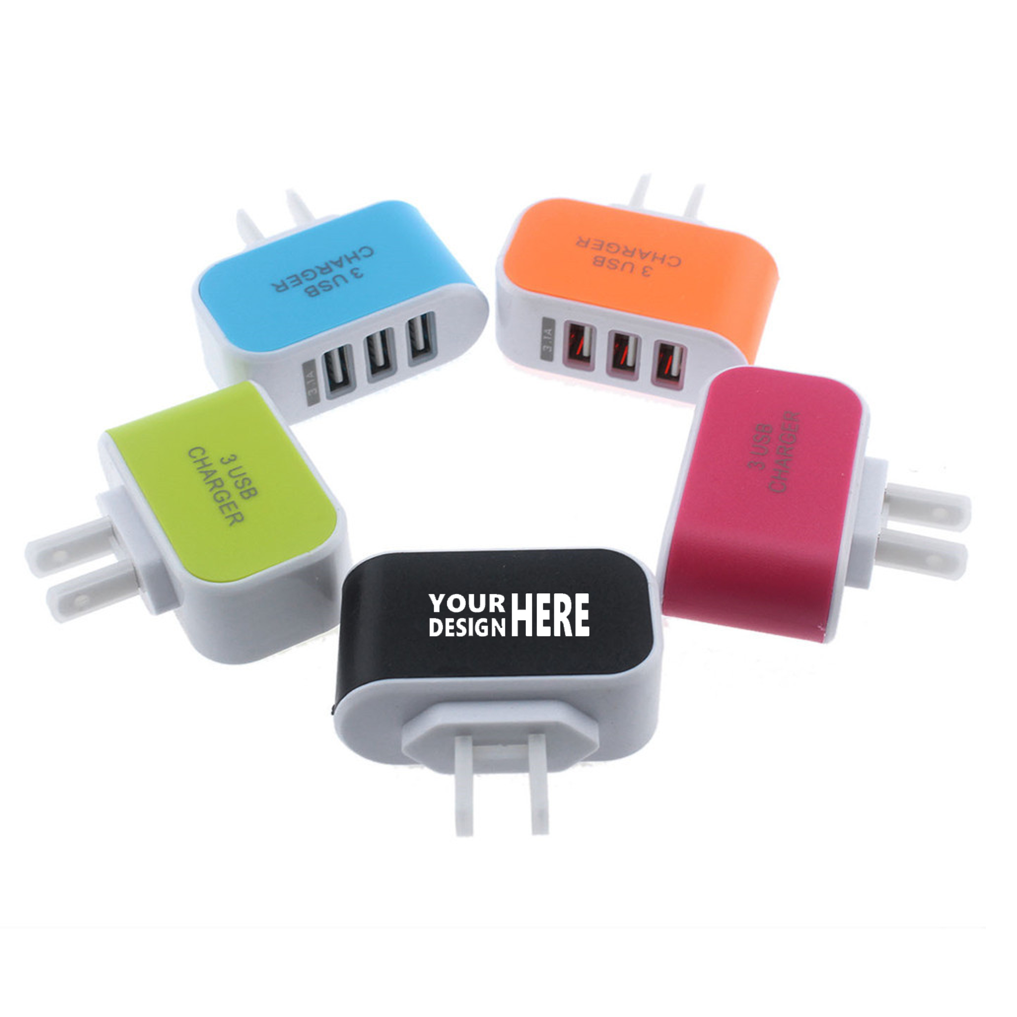 Portable 3 Port USB Charger 2