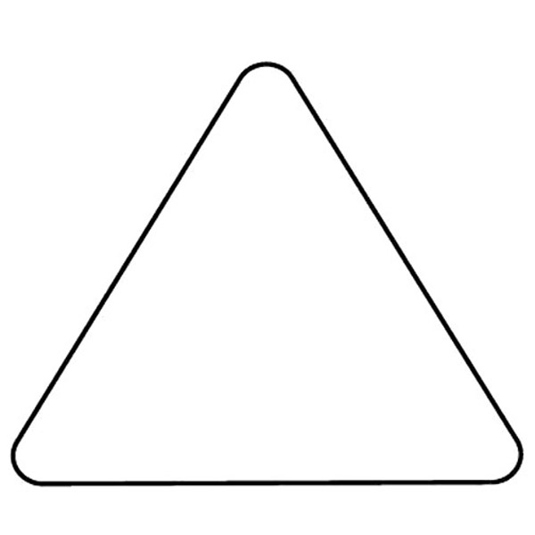 Large Triangle w/Round Corners Magnet - Full Color 2