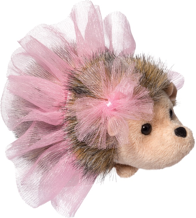 Pink Swirl Tutu Hedgehog Stuffed Animal 2