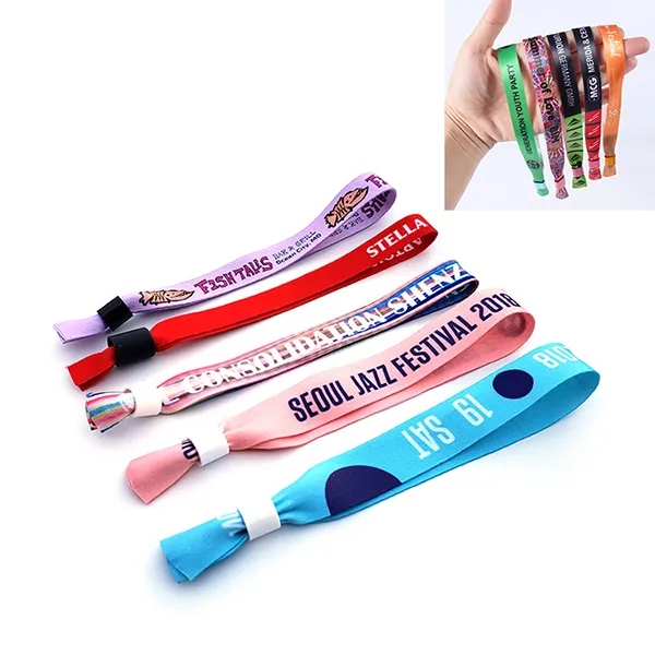 Full color polyester Cloth Wristbands 2