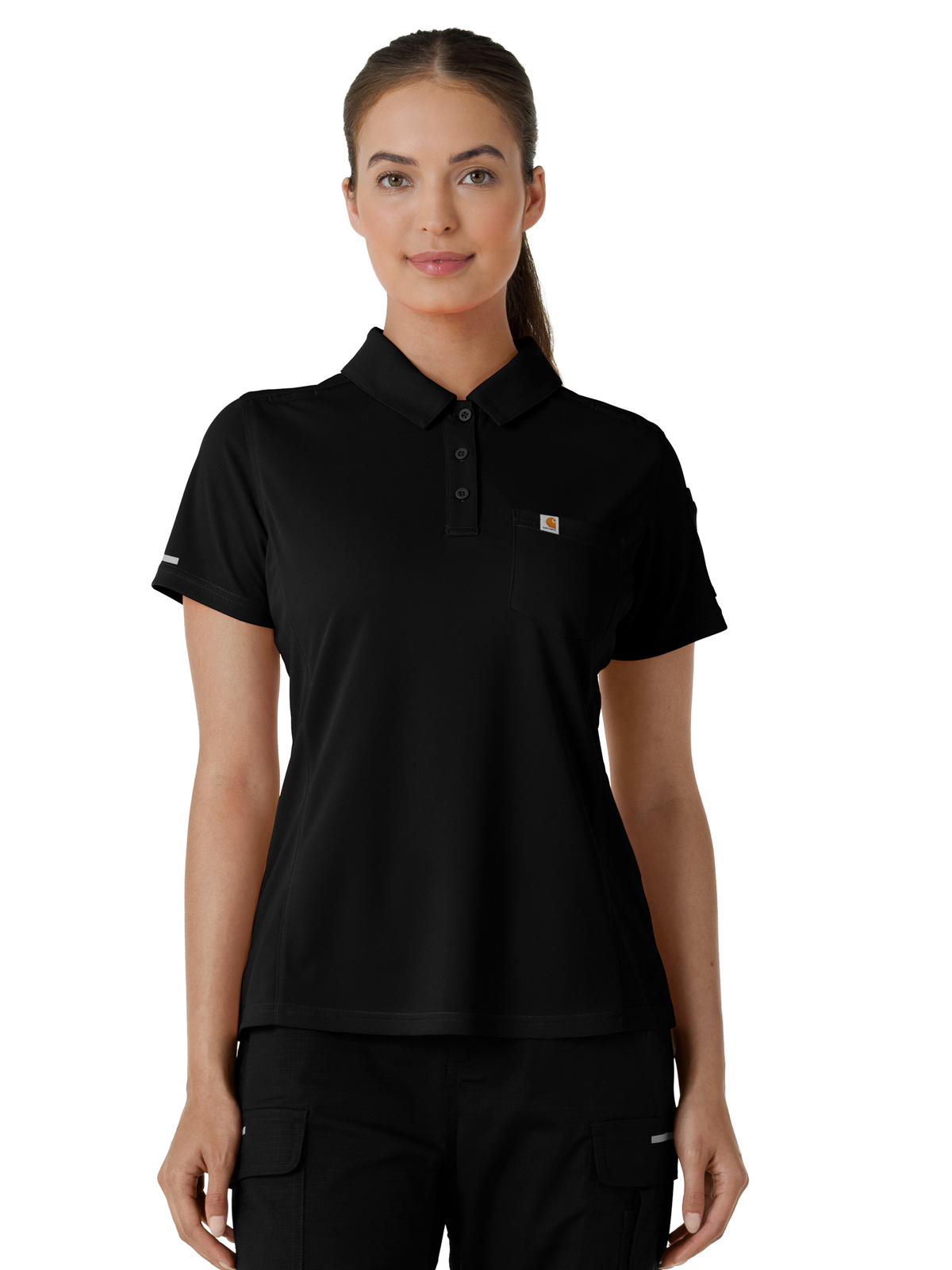 Carhartt Scrubs - Women's Three-Pocket Lightweight Short Sleeve Polo Scrub Top 9