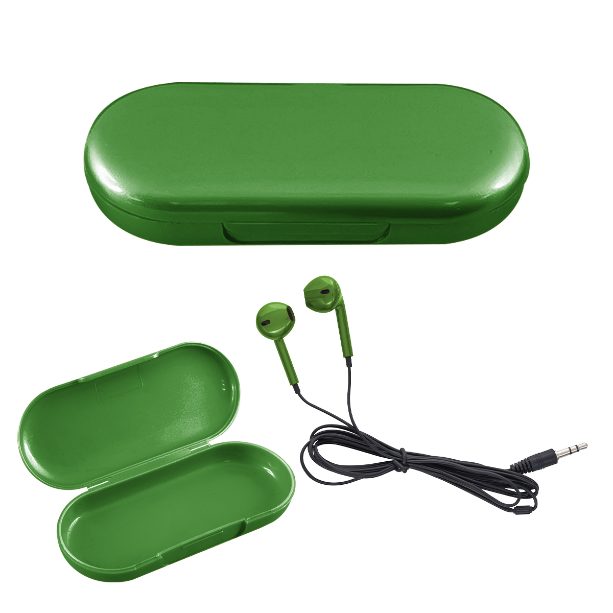 Metallic Wired Earbuds With Clamshell Case 7