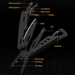 All In One Stainless Steel Tool Kit With Carabiner Attachment 31