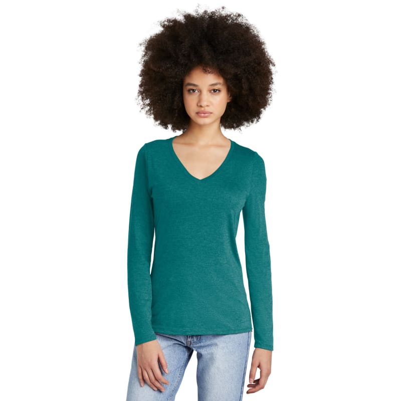 District Women's Perfect Tri Long Sleeve V-Neck Tee 4