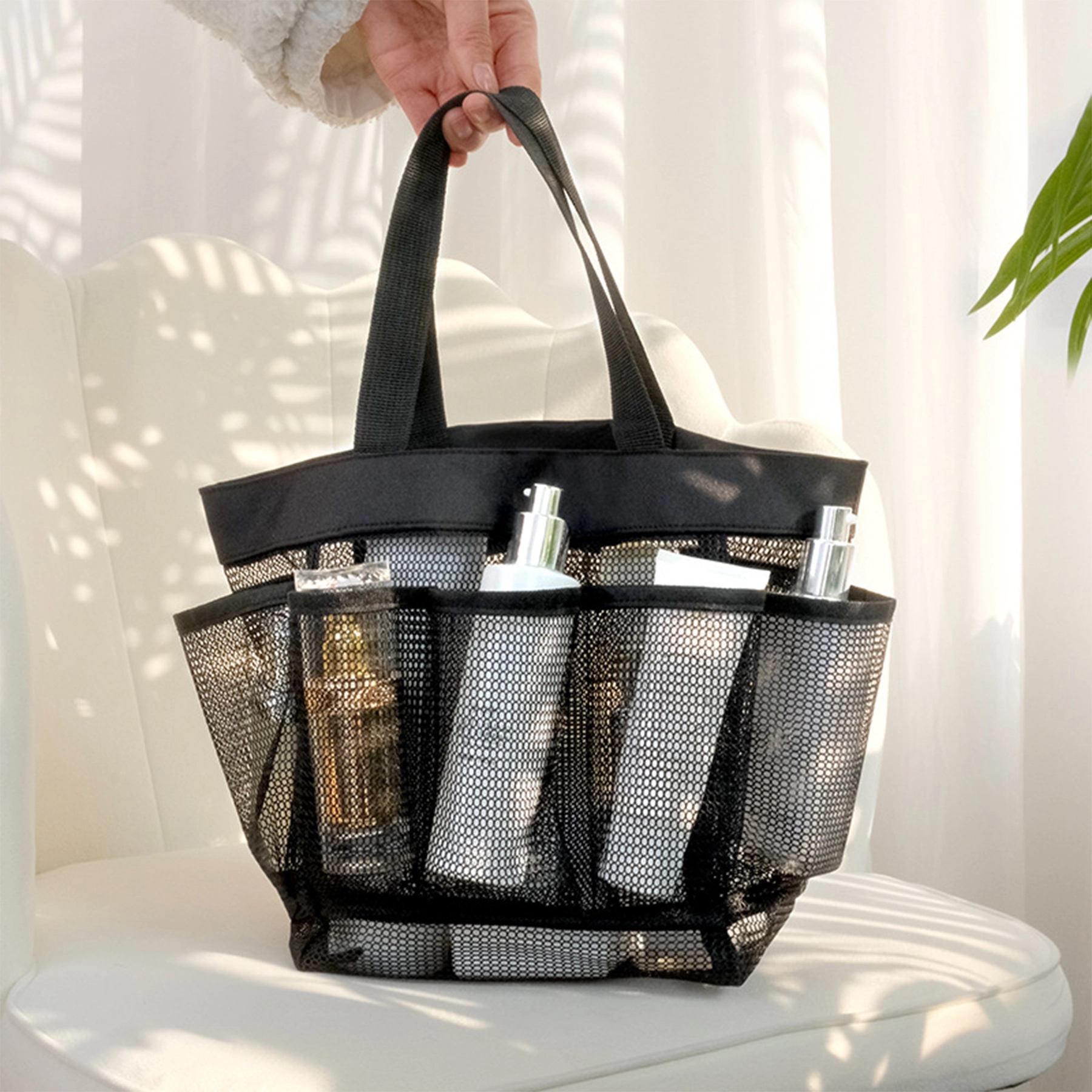 Pockets Foldable Mesh Beach Bag 7