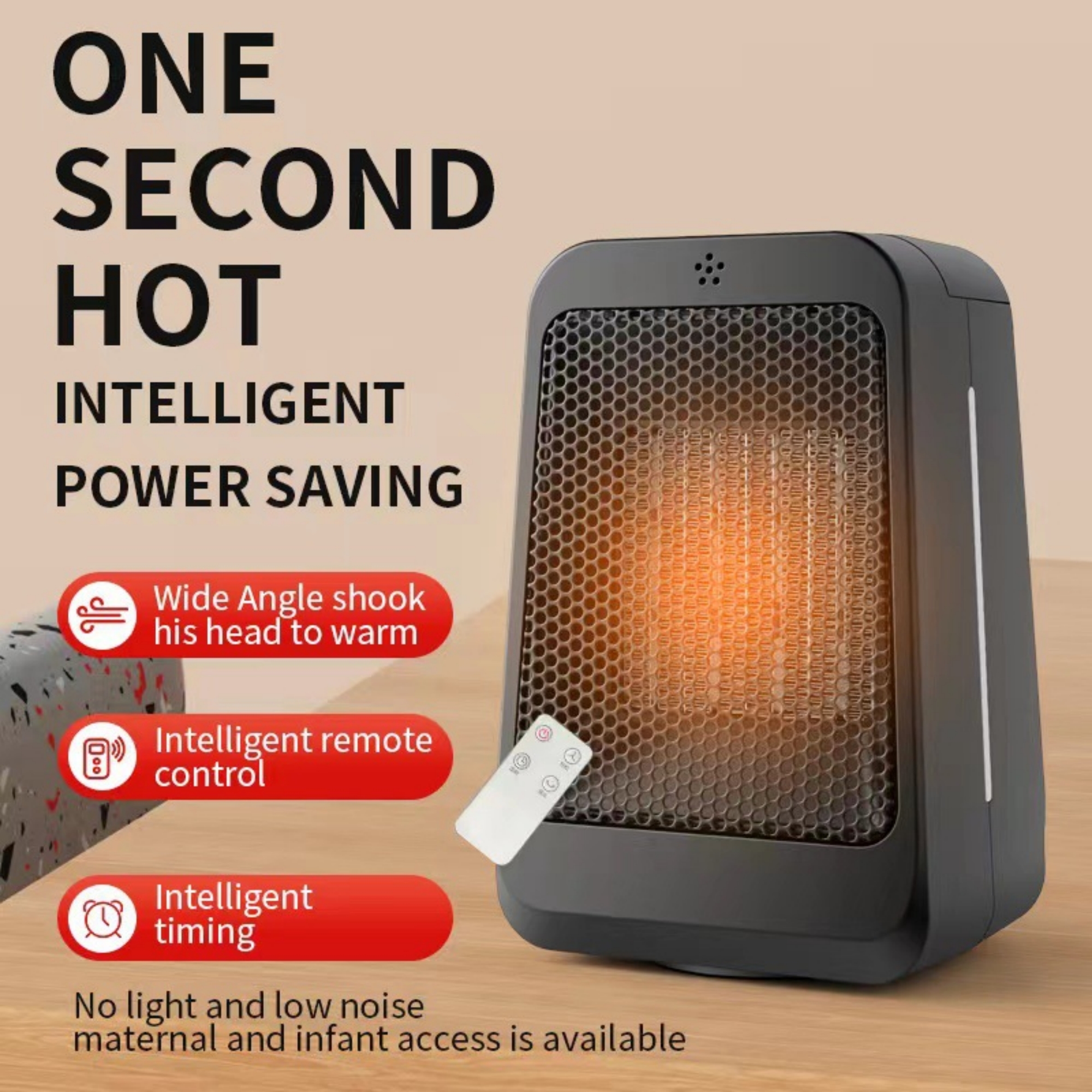 Mini Desk Heater Fan 6