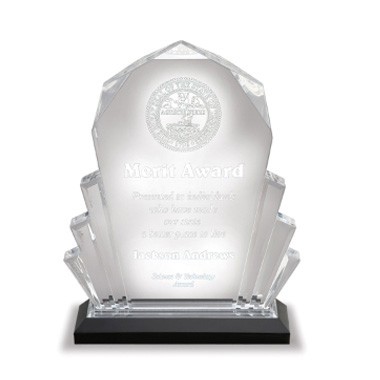 6"x9" Silver Faceted Impress Acrylic Trophy 2