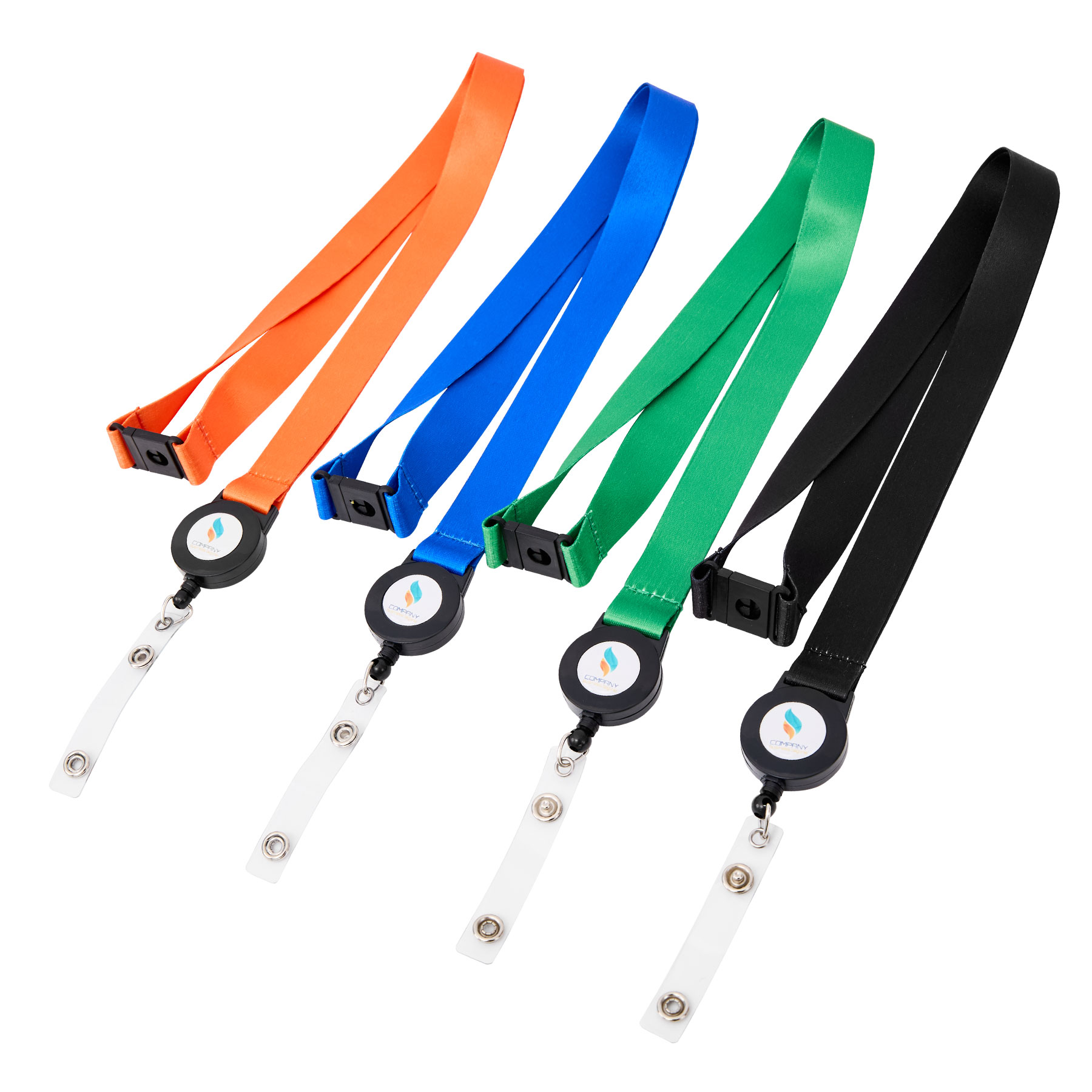 3/4" Dye-Sublimated Lanyard W/Retractable Badge Reel Combo & Safety Breakaway 2