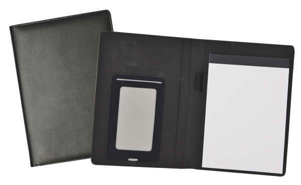 A5 Leatherette Padfolio with smartphone sleeve 4