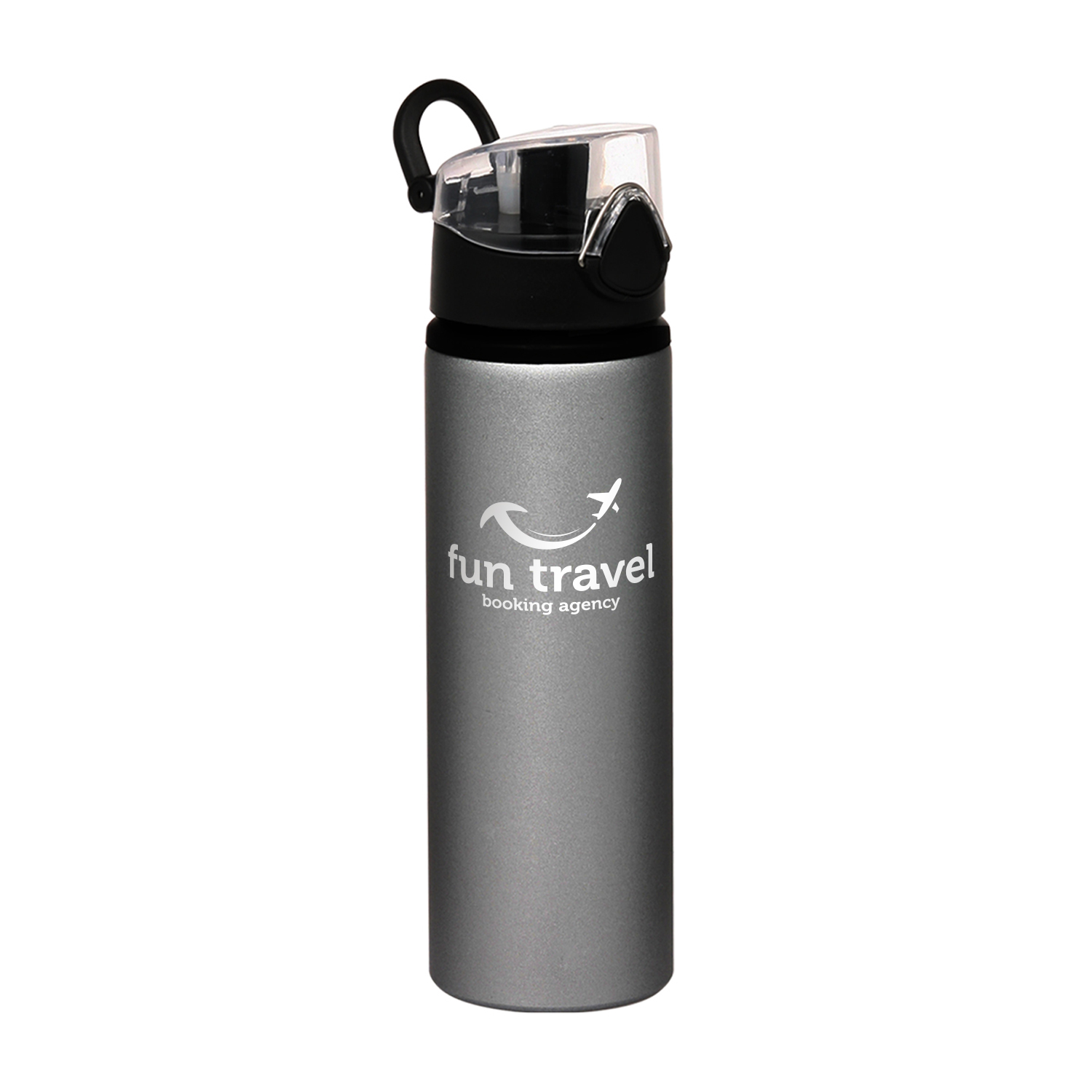 25 oz. Flip Aluminum Water Bottle (1 Color Imprint), custom water bottle with logo imprint 2