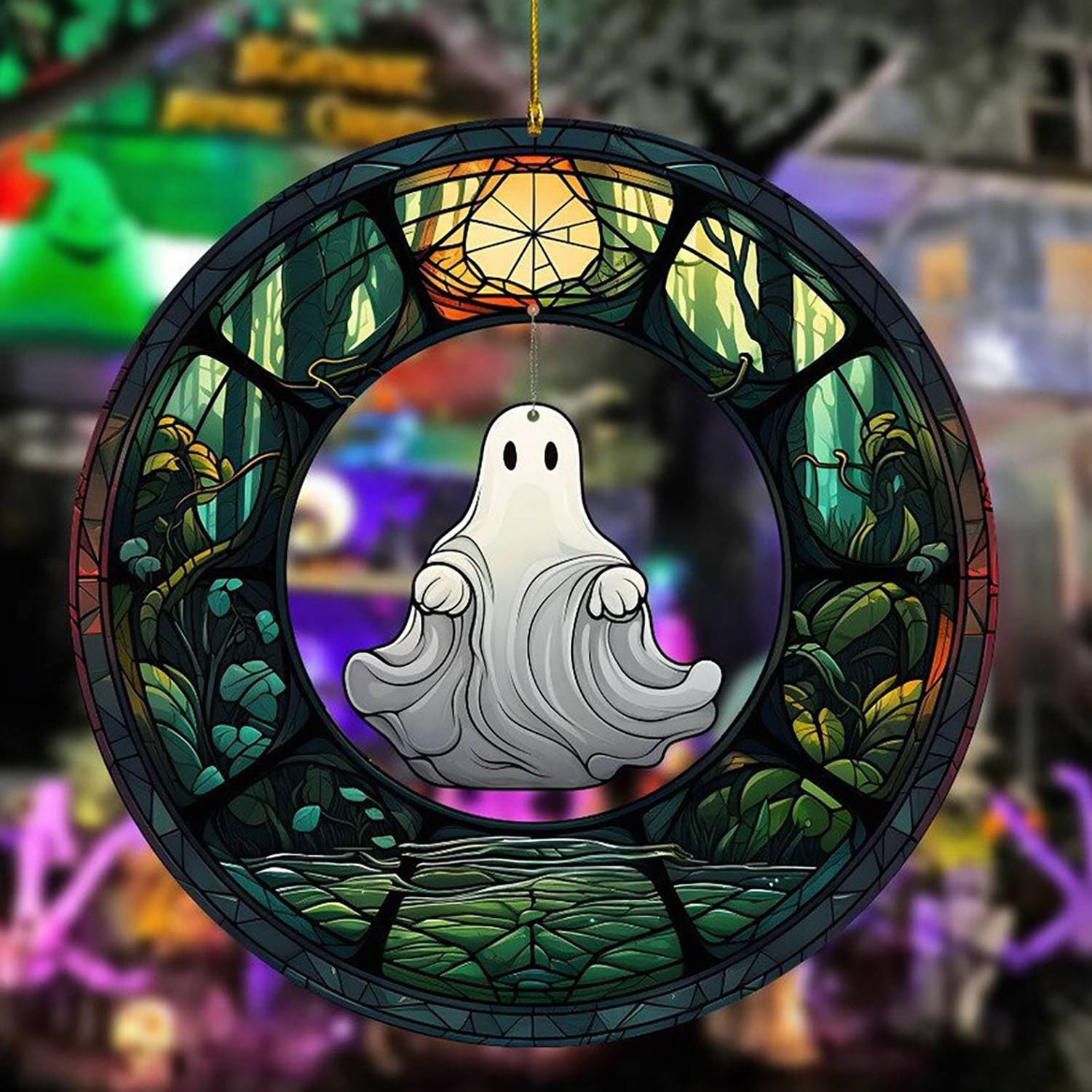 Creative Swing Ghost Ornament for Halloween Scene Adornment 3