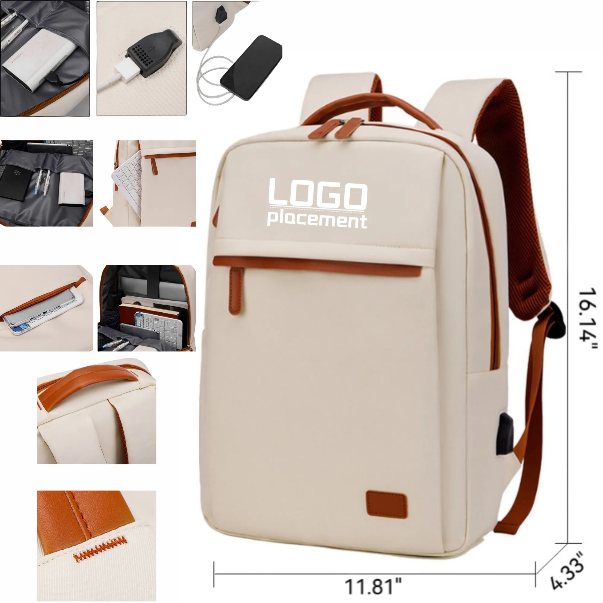 Unisex Business Laptop Backpack, Casual Travel 2