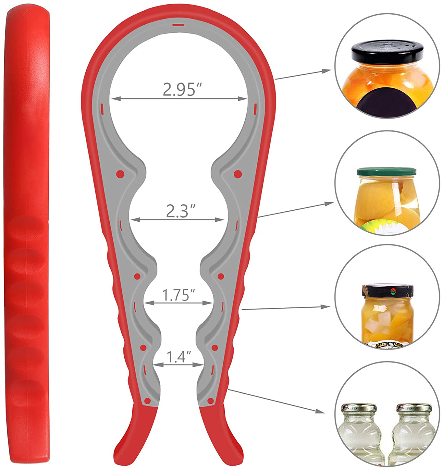 4-in-1 Multi Function Can Opener Bottle Silicone Handle 3