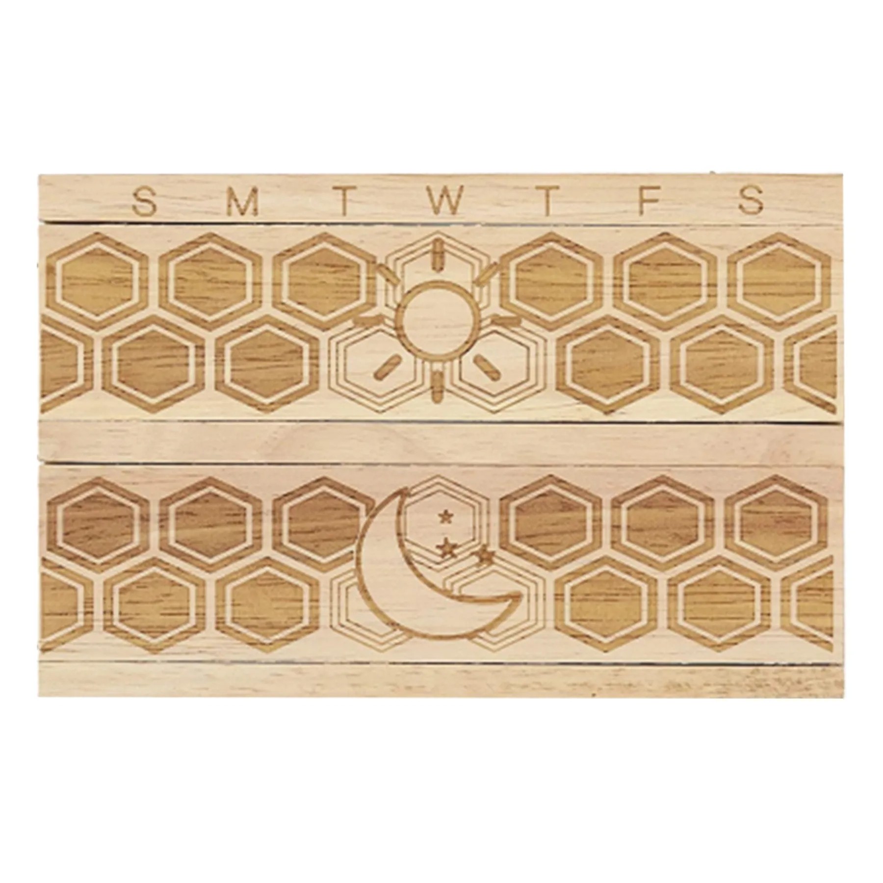 Wood 7-Day Weekly Pill Organizer 2