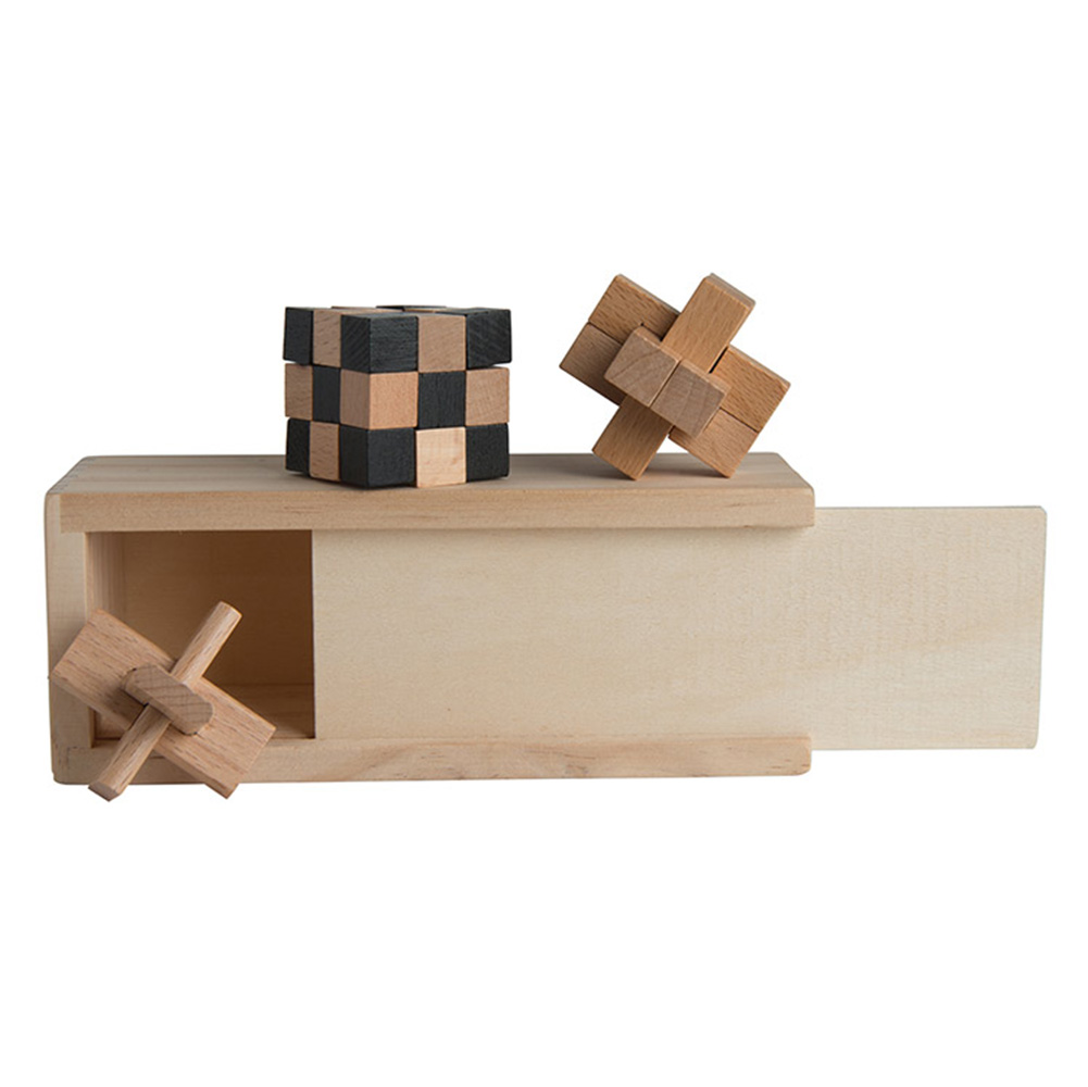 New 3-in-1 Wooden Puzzle Boxed Set 8