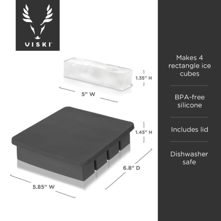 Viski® Highball Ice Cube Tray with Lid 5