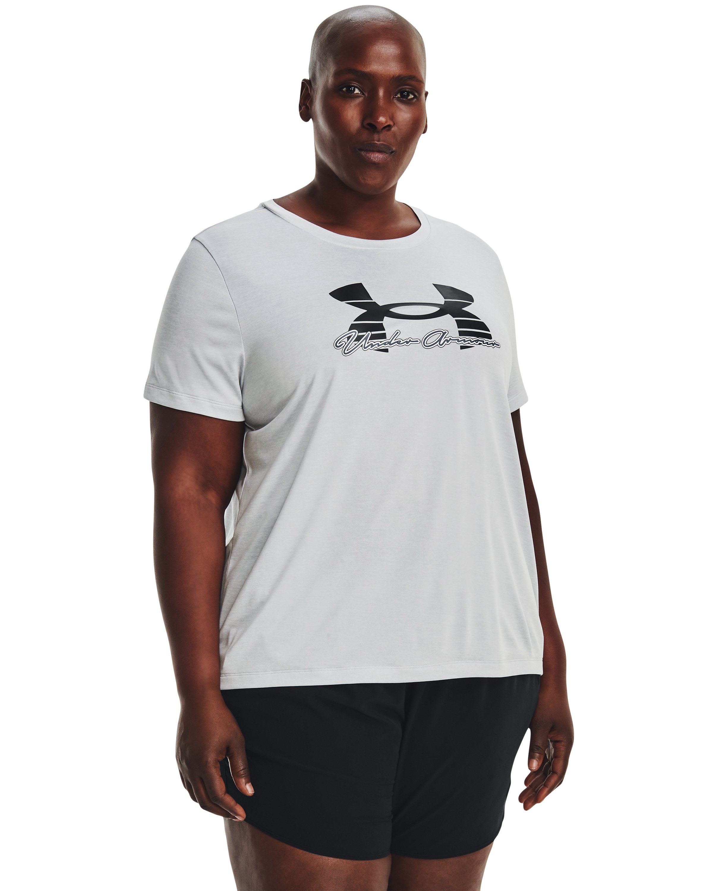 Women's UA Tech Twist Script Short Sleeve  5