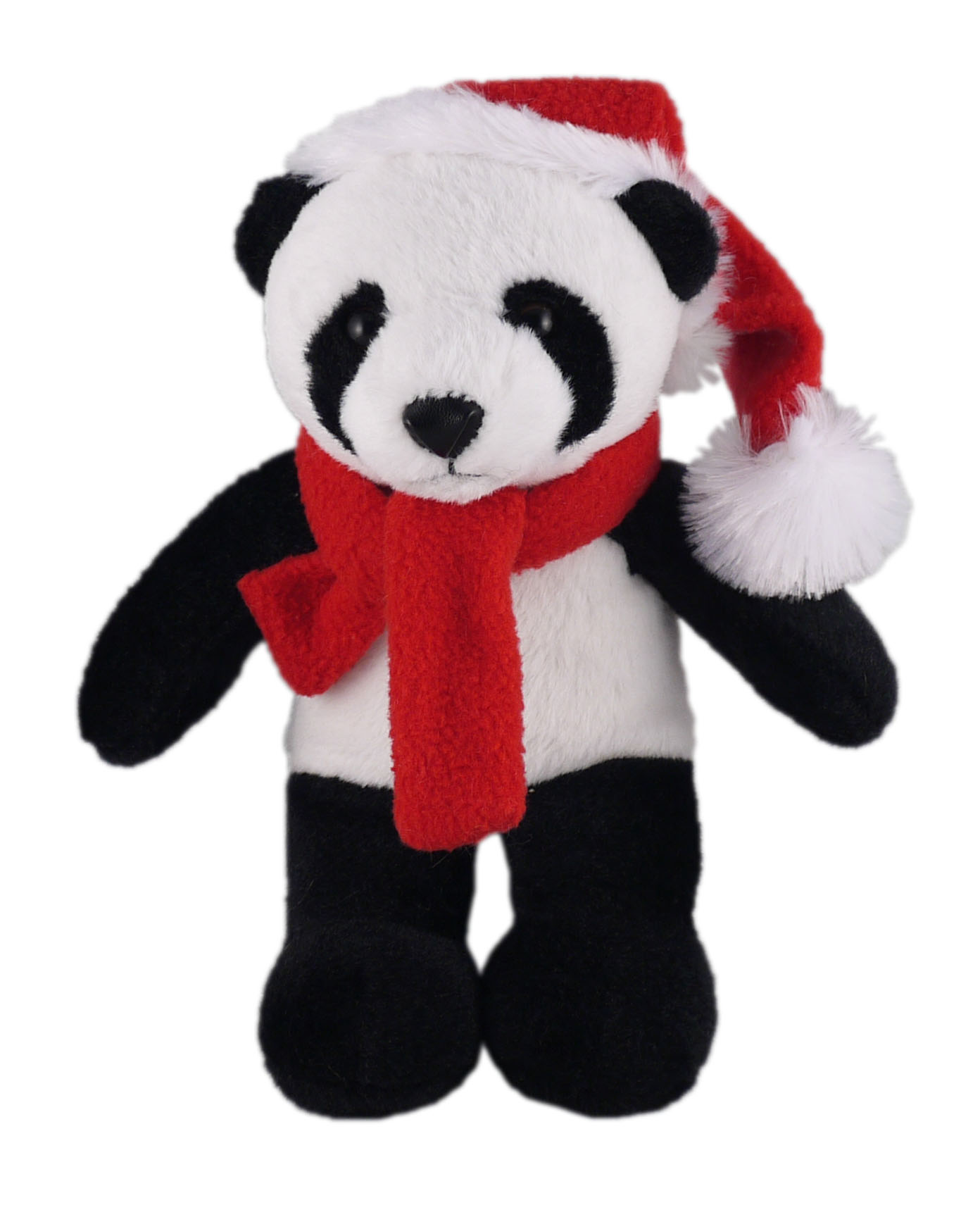 Soft Plush Stuffed Panda with Christmas Hat and Scarf 1
