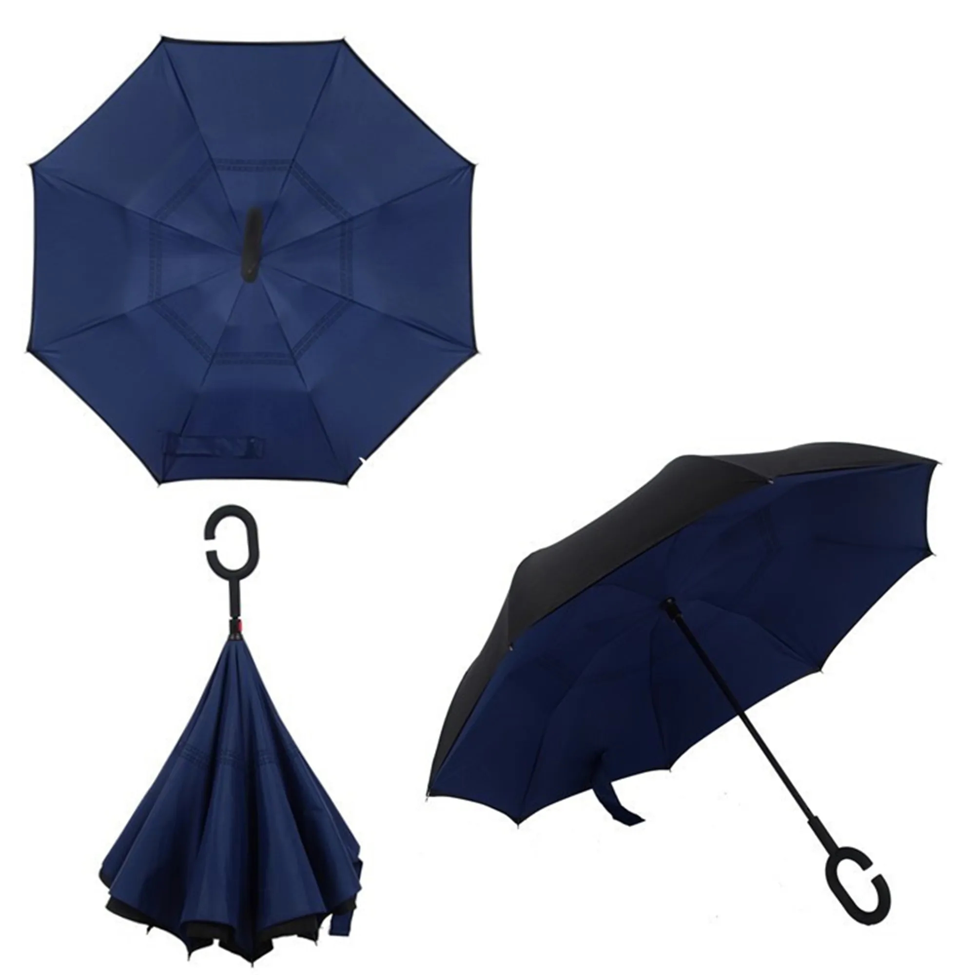 Double Layer Inversion Umbrella W/ C-Handle 4