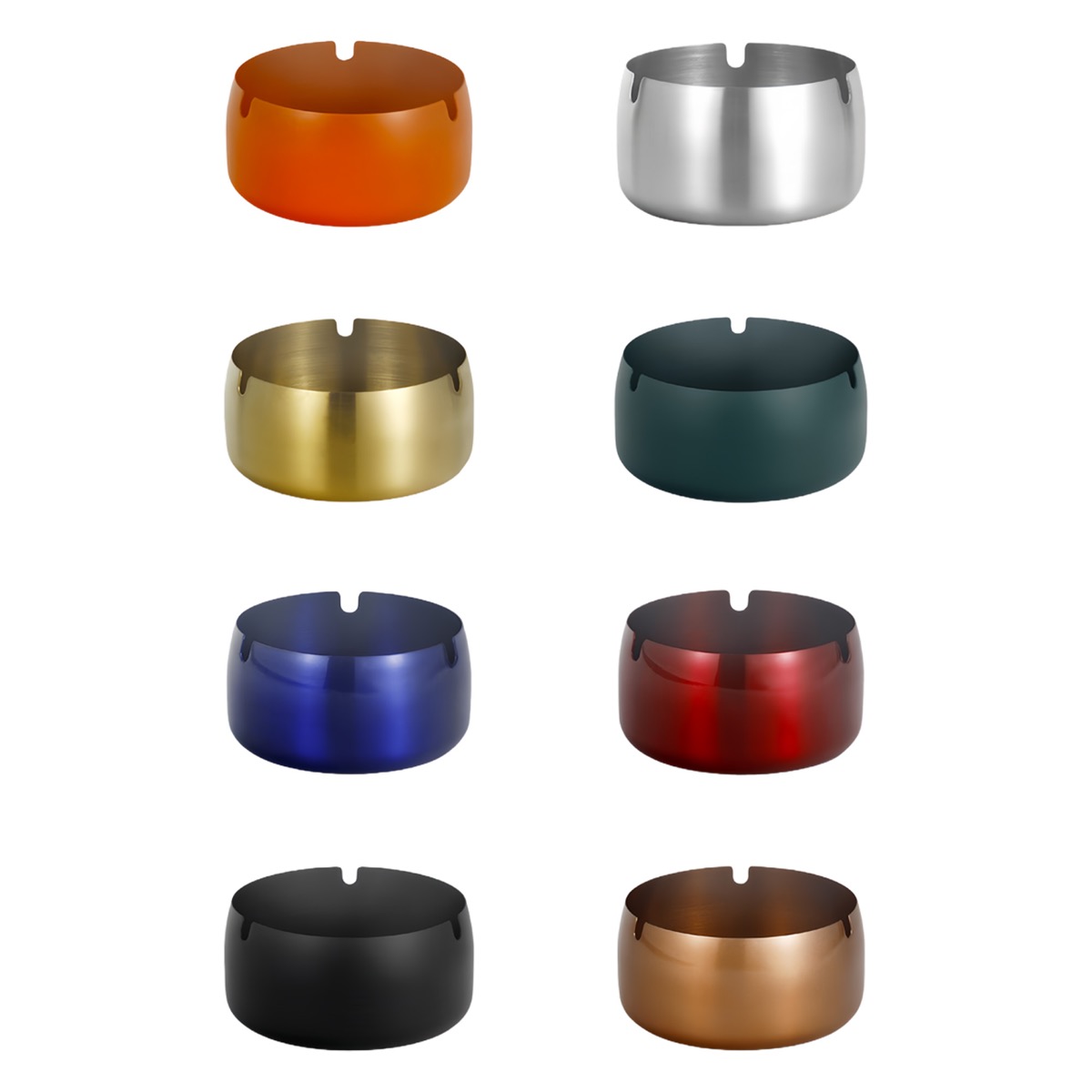 Dust-proof Drop-resistant Stainless Steel Ashtray 2