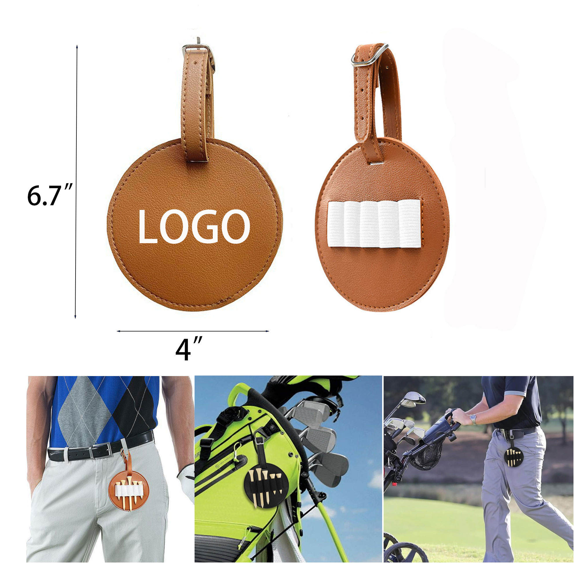 Golf Tee PU Leather Storage 2