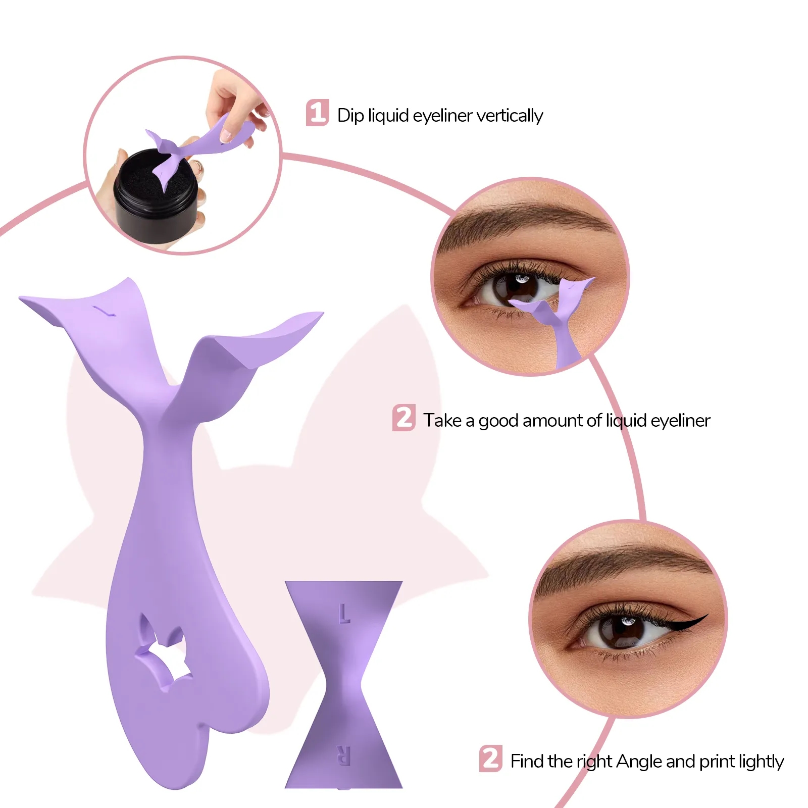 Private Label Eyeliner Stencil Cat Eye Makeup Tool Supplier 2