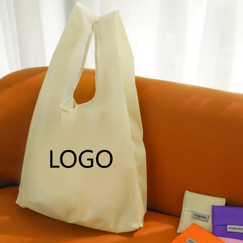 Custom Logo Recycled Polyester Foldable Reusable Shopping Bags 1