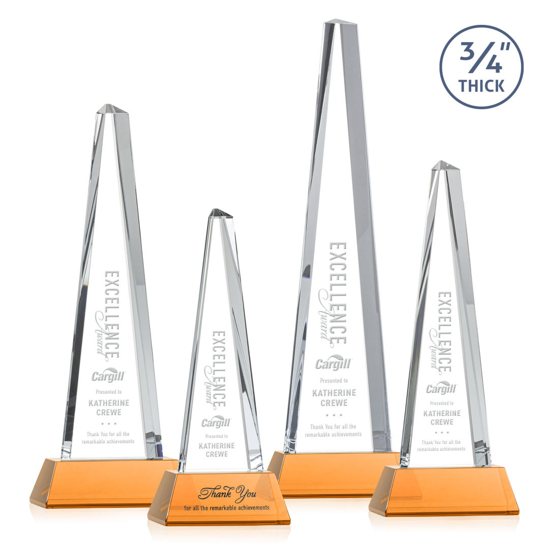 Majestic Tower Award on Newhaven Base - Amber 9