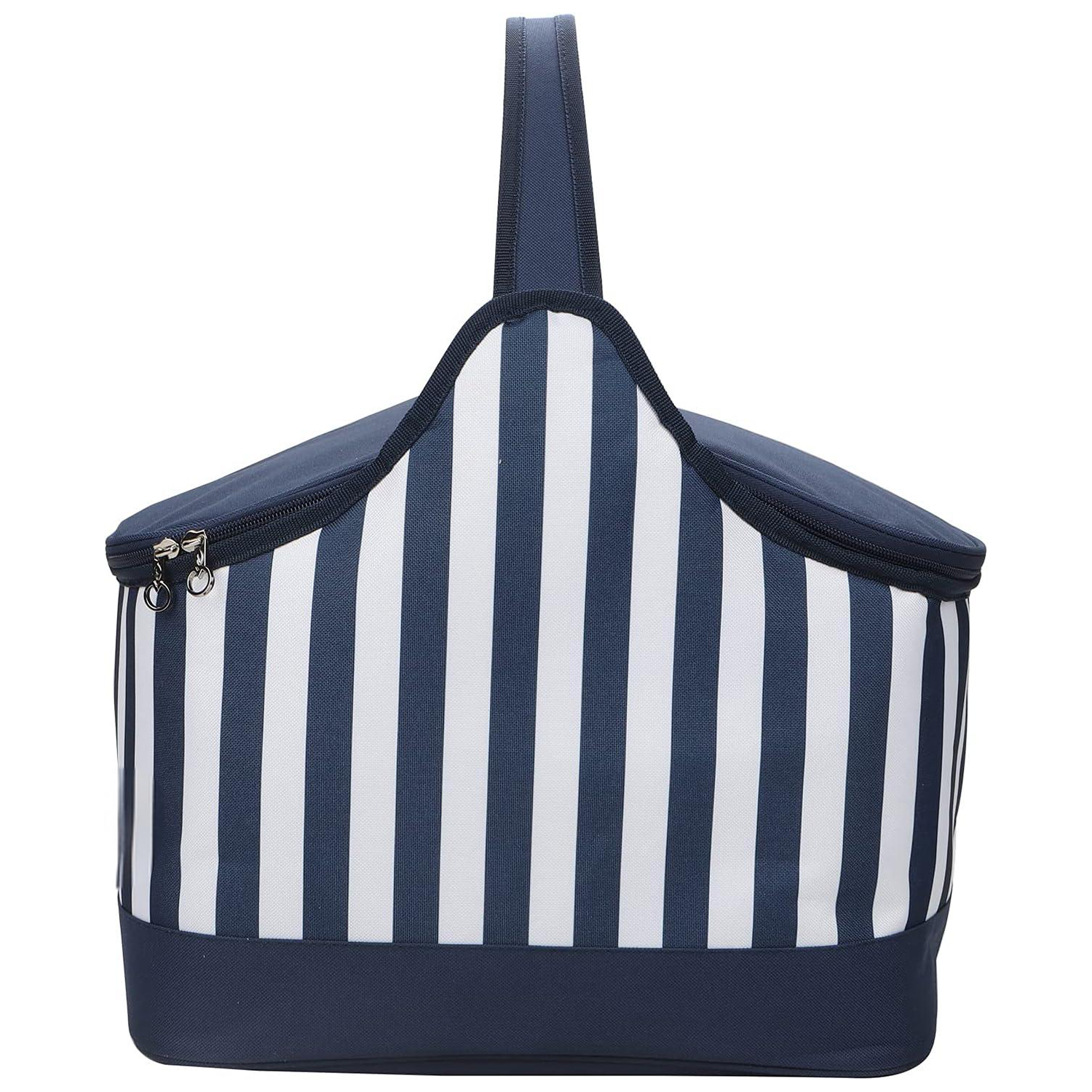 Personalized Zebra-Striped Oxford Picnic Handbag 6