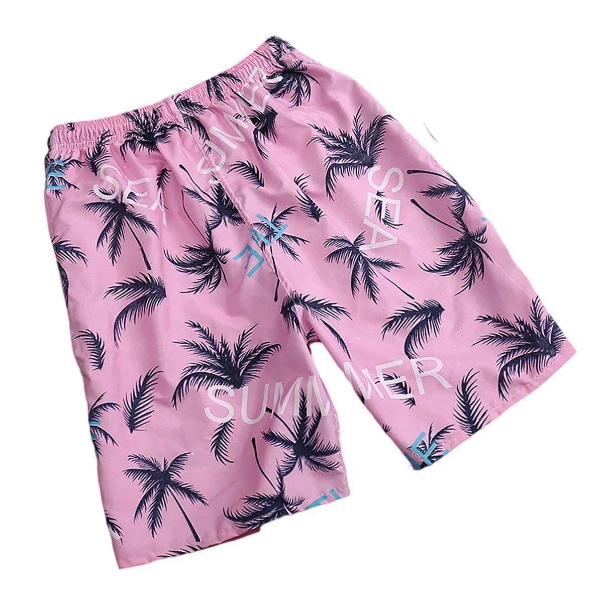 Polyester Beach Shorts with Adjustable Drawstring Waist 26