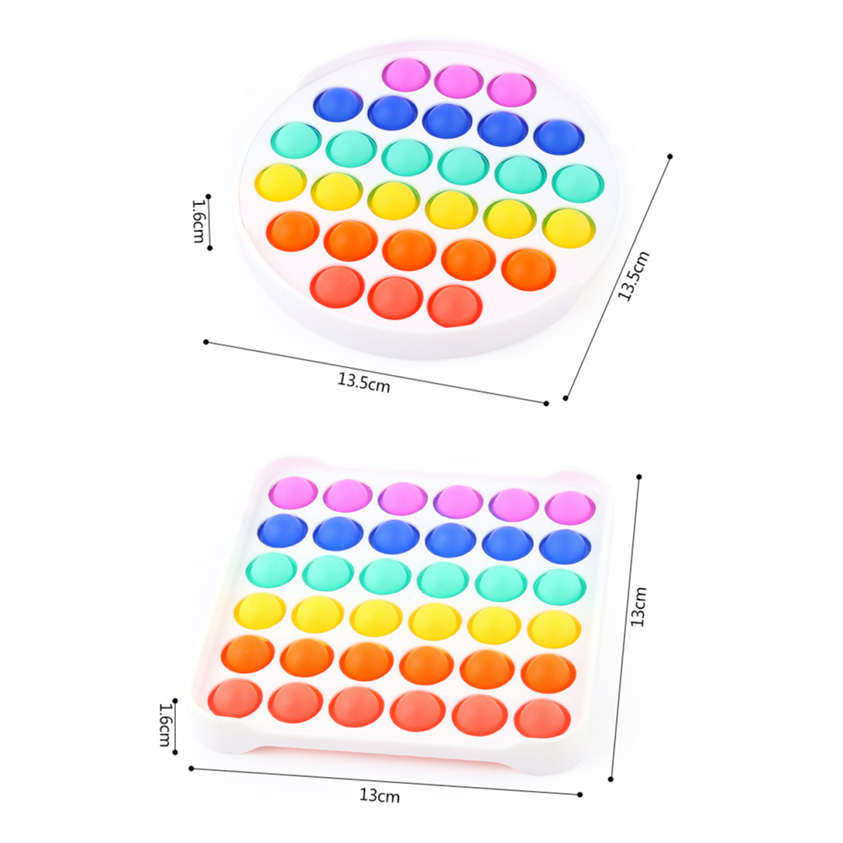 Rainbow Pop It Fidget Toy Sensory Stress Reliever 5