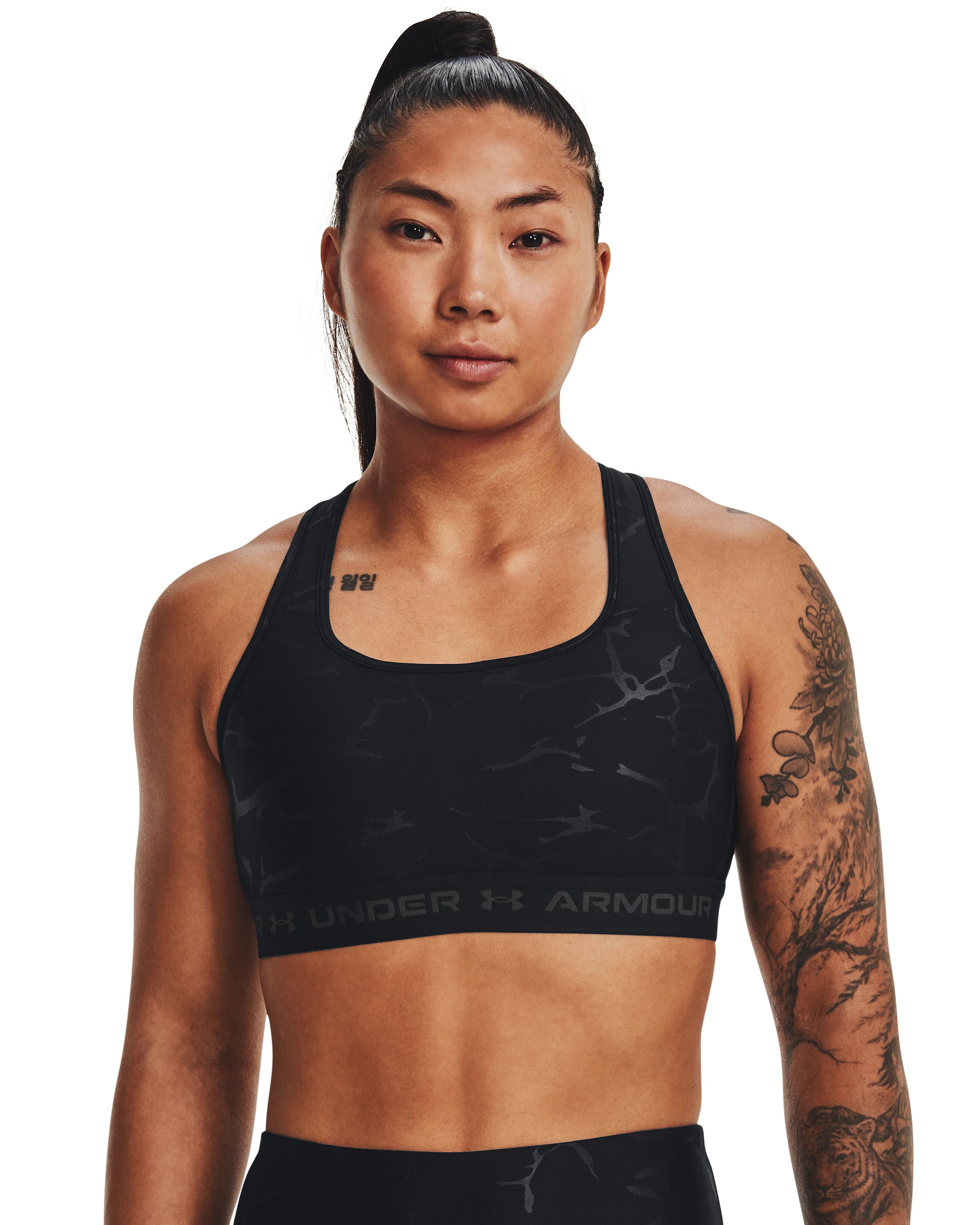 Armour Mid Crossback Emboss Women's Sports Bra 3