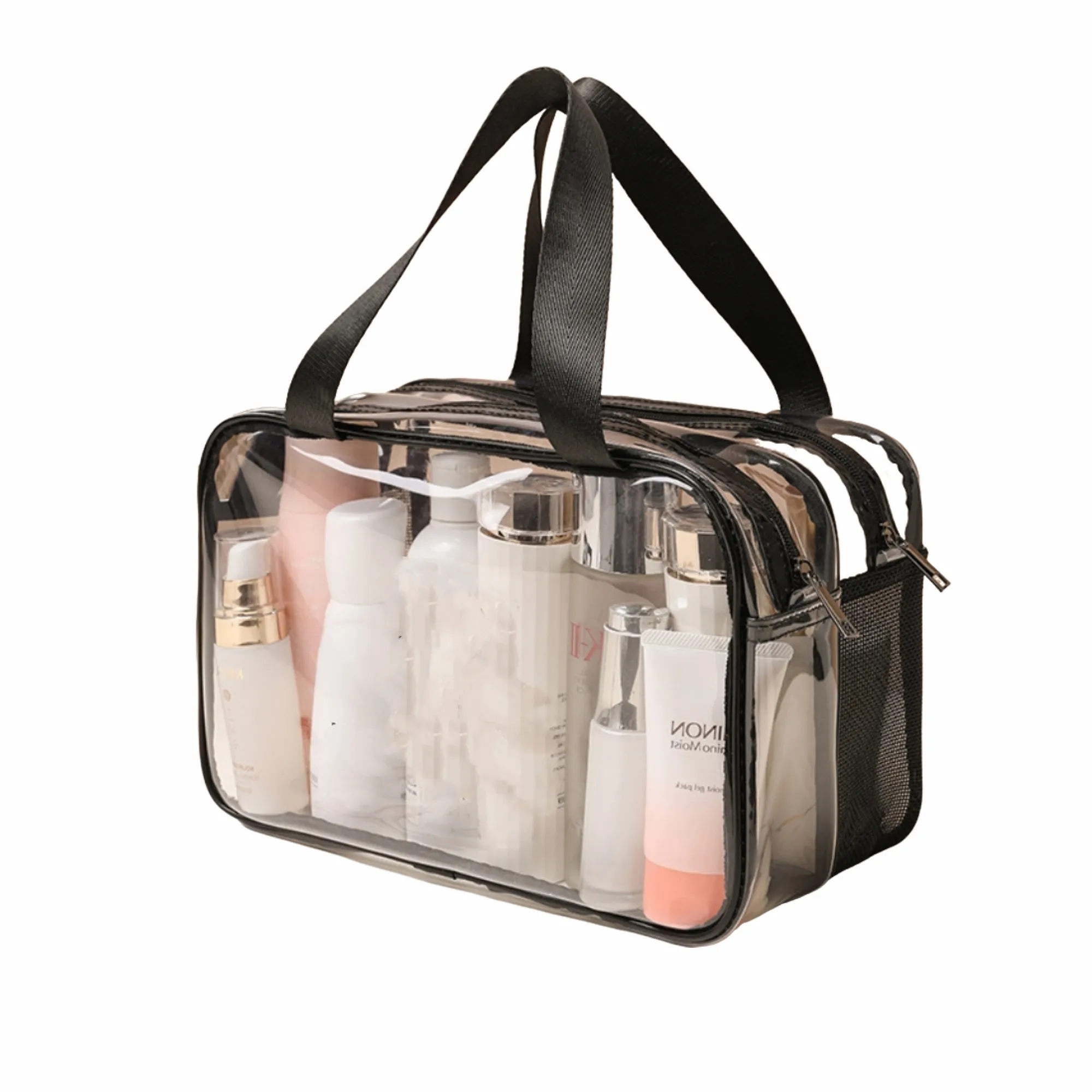 Dry-Wet Dual-Layer Transparent Waterproof Toiletry Bag 4