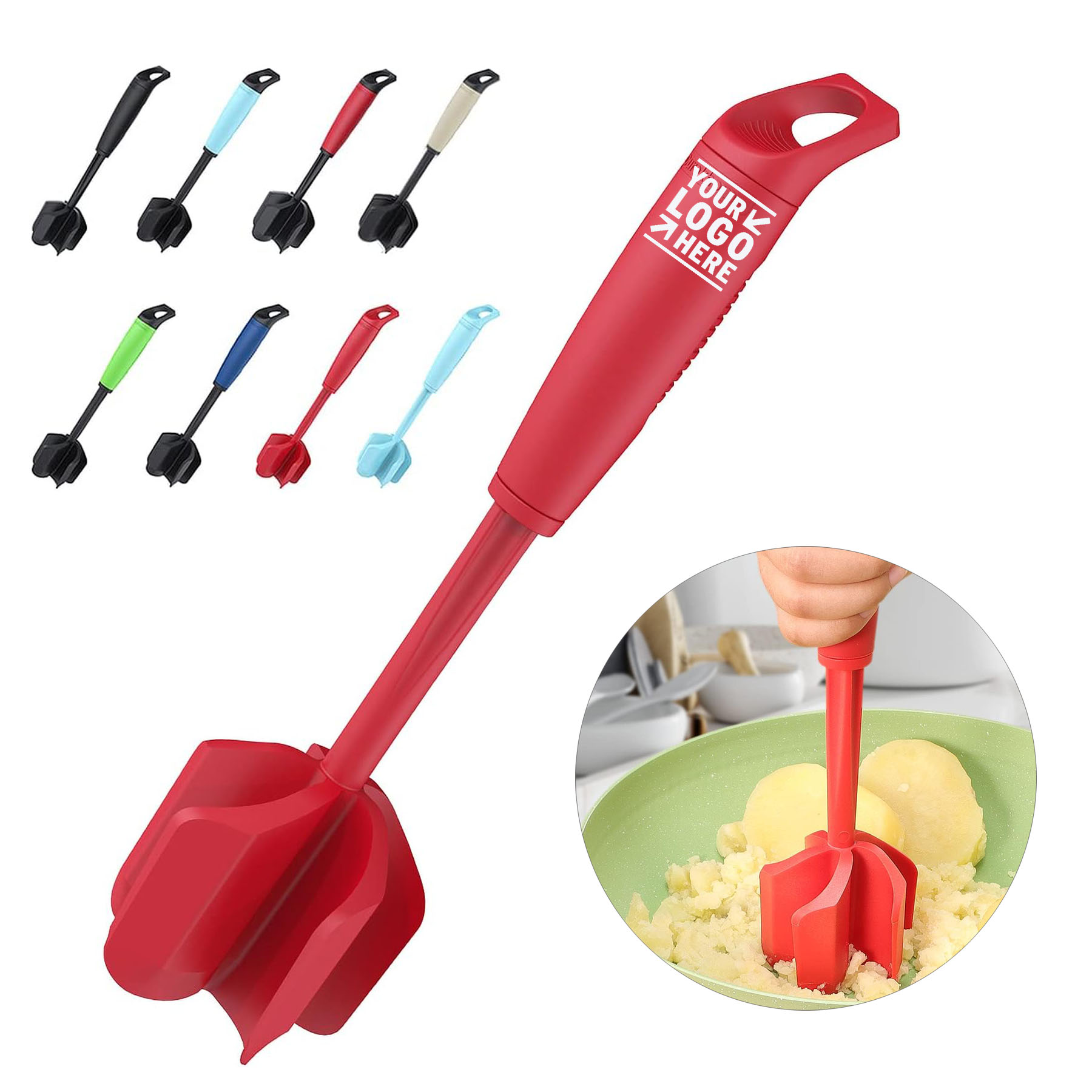 Non-Stick Heat Resistant Upgrade Design 5 Curved Blades Hamburger Meat Chopper Ground Beef Breaker 2
